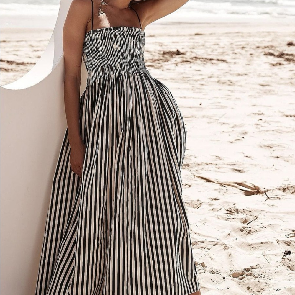 Commense Monochrome Striped Midi Dress - Picture 5 of 5